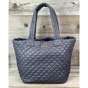 MZ Wallace GRAY Metro Tote Duffel Large EUC